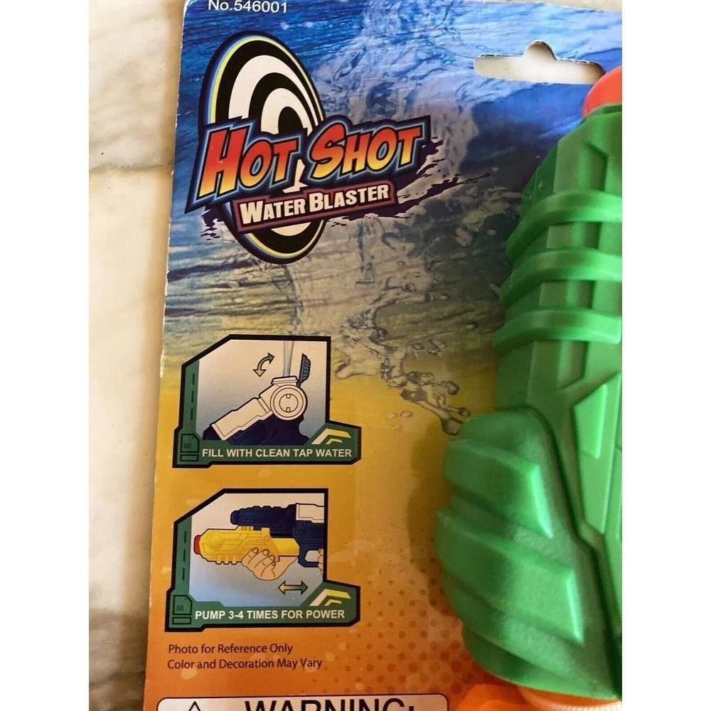Hot Shot Water Blaster Pump‎ Action Orange Green Water Gun Toy New 546001